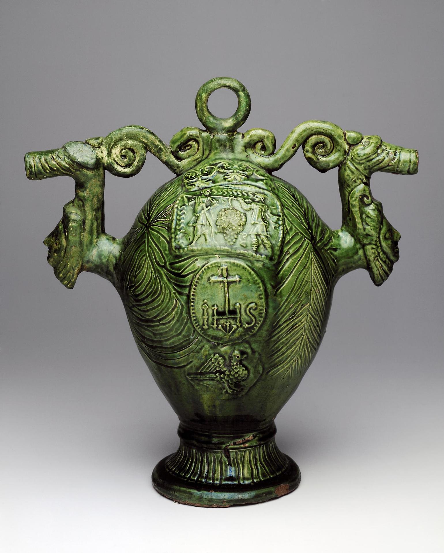 Vase: Canaan bunch, France, XVI century, majolica